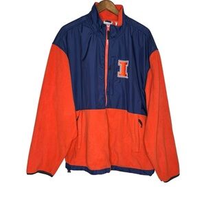 Logo Athletic Men’s Illinois Zip Pullover Illini Orange/Blue Size 2XL